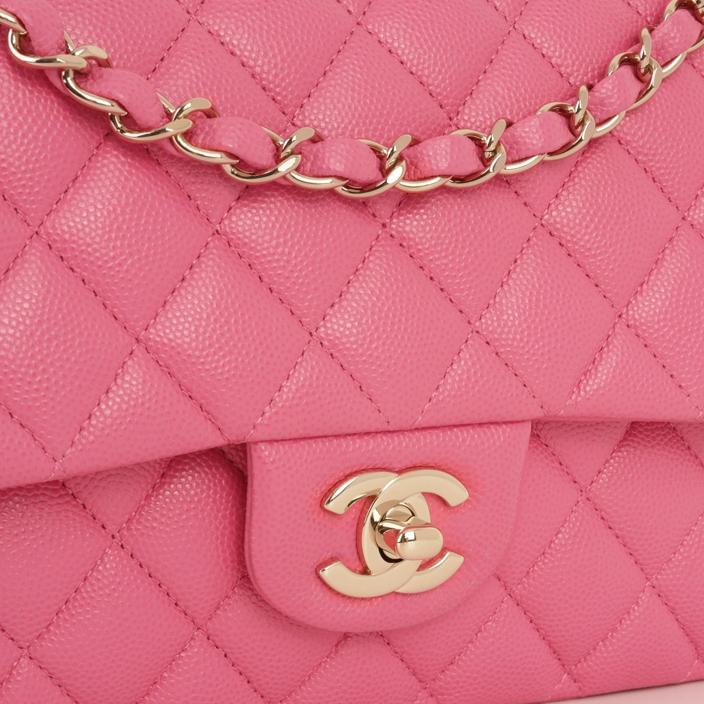 Chanel Medium Classic Flap - Hot Pink Caviar | Champagne Gold Hardware