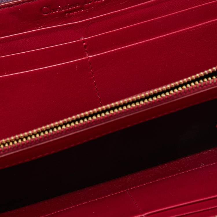 Dior Purple Lady Dior Zip Wallet