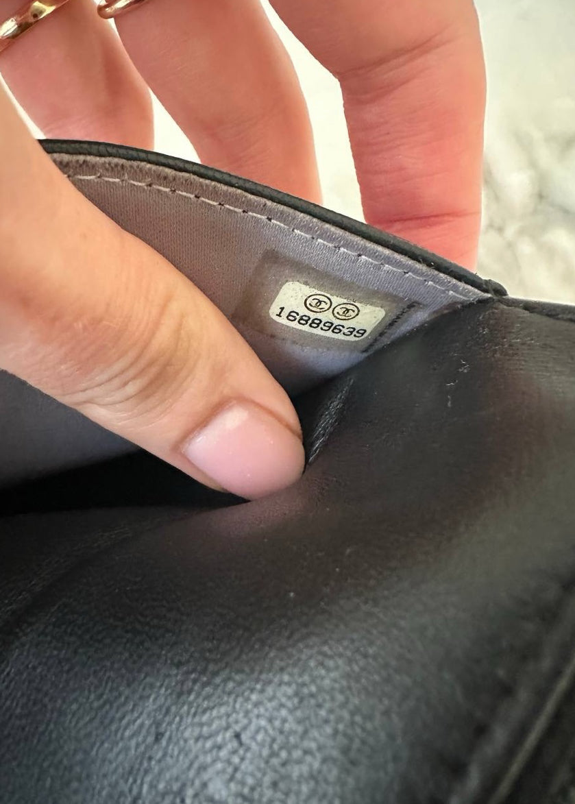 Chanel Camellia Wallet on Chain WOC Black Lambskin