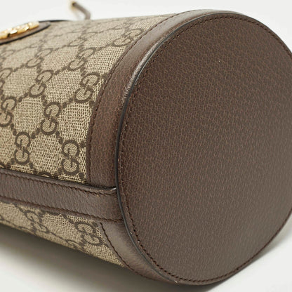 Gucci Ophidia Mini Beige/Brown GG Supreme Canvas and Leather Bucket Bag