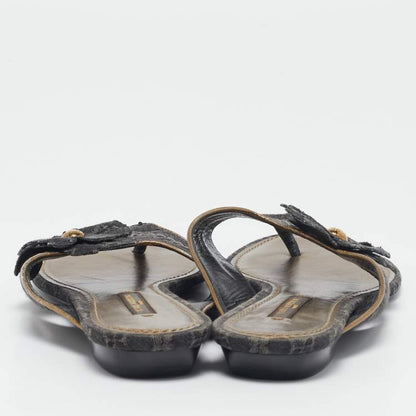 Louis Vuitton Monogram Denim Thong Sandals Size 37