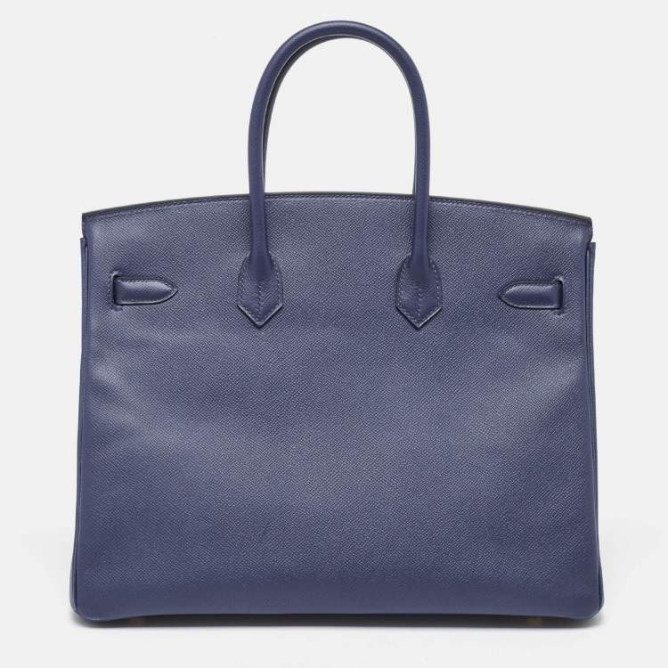 Hermès Birkin 35 Blue Saphir Epsom Leather