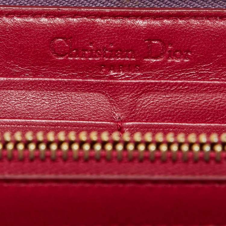 Dior Purple Lady Dior Zip Wallet