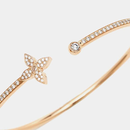 Louis Vuitton Idylle Blossom Twist Diamonds 18k Rose Gold Bracelet 15