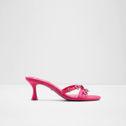 ALDO Hot Pink Barbie Heels – Size 40 & 41 | Satin Strappy Mules with Pillow Walk Comfort