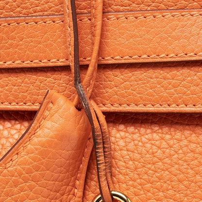 Hermès Orange Taurillon Clemence Leather Gold Finish Kelly Retourne 35 Bag