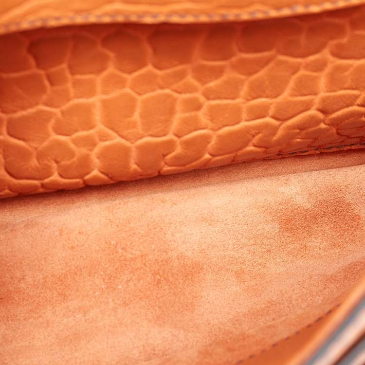 Dior J’Adior Chain Flap Bag in Orange