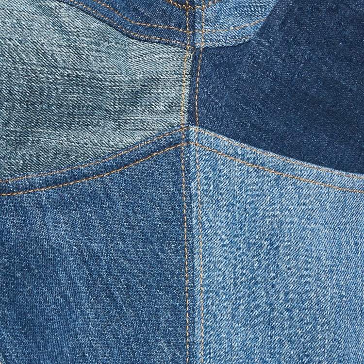 Dolce & Gabbana Patchwork Denim Bustier Top – Size M – Brand New