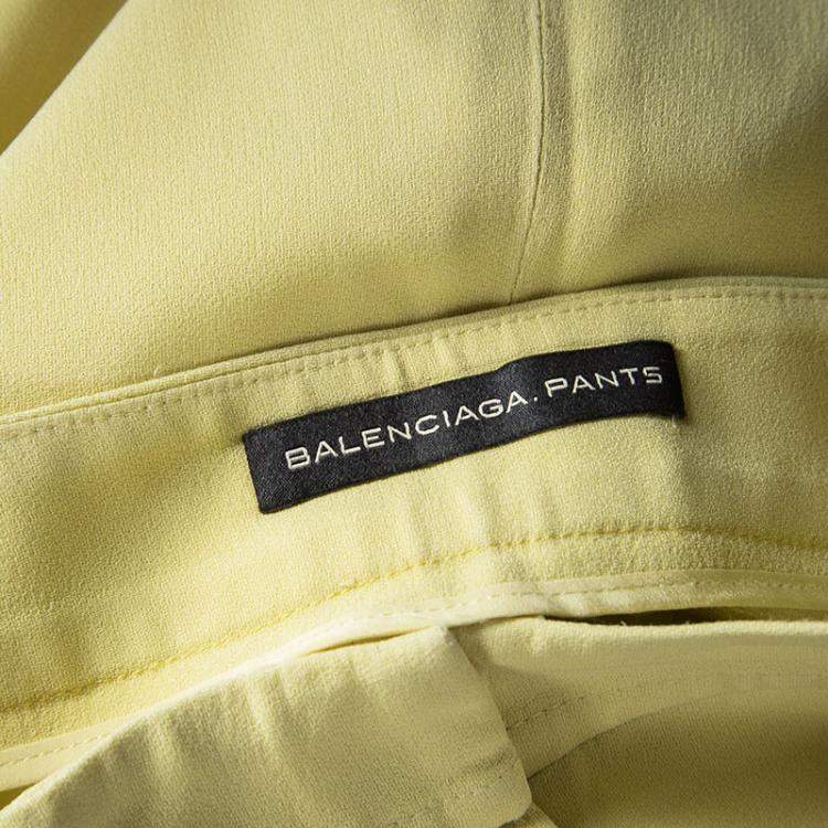 Balenciaga Yellow High Waist Tapered Pants – Size S