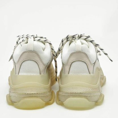 Balenciaga White Triple S Clear Sole Sneakers 40