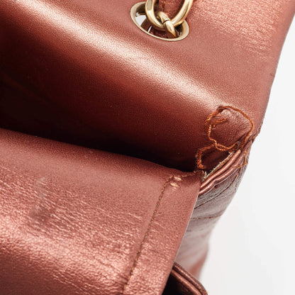 Chanel Copper Quilted Leather Maxi Classic Double Flap Bag – Rare Color