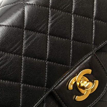 Chanel Black Lambskin Parent & Child Kelly Top Handle Set