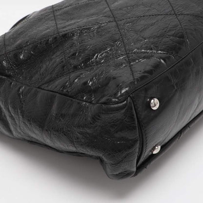 Chanel Black Quilted Glazed Leather Portobello Tote