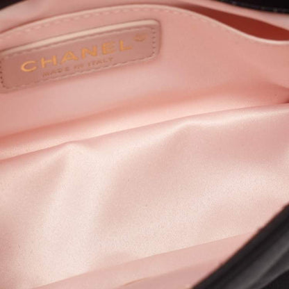 Chanel Black Quilted Satin Top Handle Flap Bag with Gold CHANEL Chain – Excellent Condition