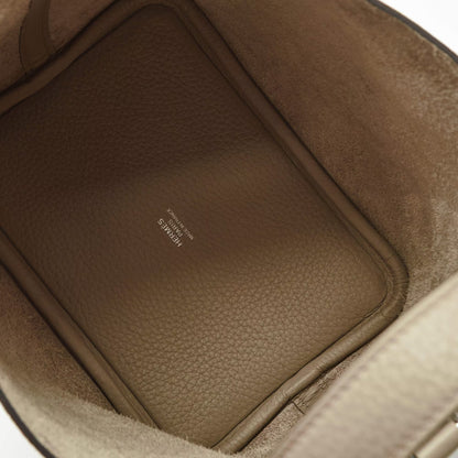 Hermès Beige Marfa Taurillon Clemence Leather Picotin Lock 18 Bag