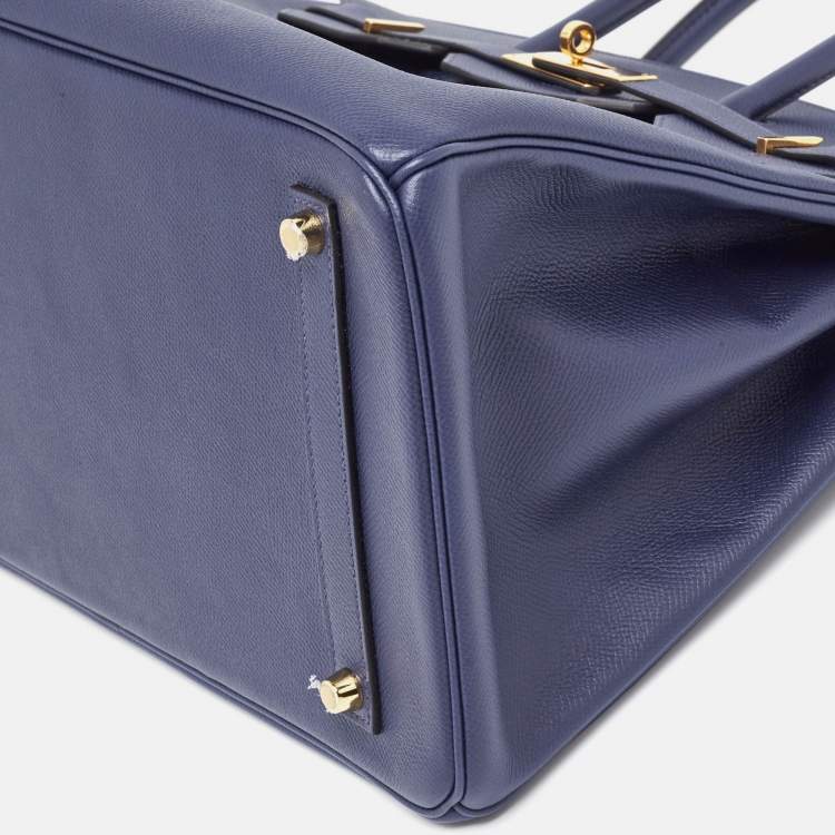 Hermès Birkin 35 Blue Saphir Epsom Leather