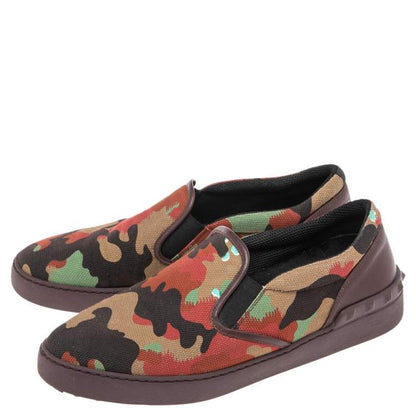 Valentino Camouflage Rockstud Low Top Sneakers Size 40