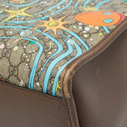 Gucci x Disney Multicolor Donald Duck GG Supreme Canvas and Leather Interlocking G Shopping Tote