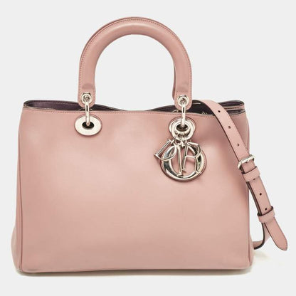 Dior Medium Dusty Pink Leather Diorissimo Shopper Tote