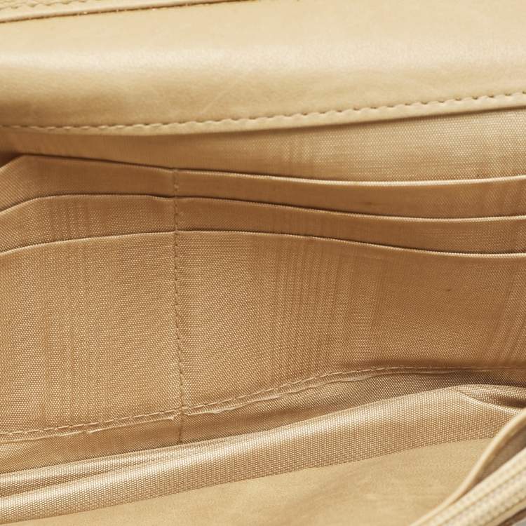 Chanel Beige Caviar Leather CC Timeless Wallet on Chain