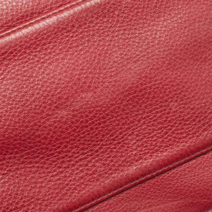 Coach Signature Carrie Tote – Beige & Burgundy Canvas Leather Shoulder Bag