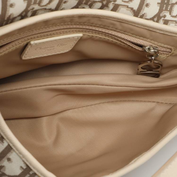 Dior Oblique Floral Embroidered Saddle Bag