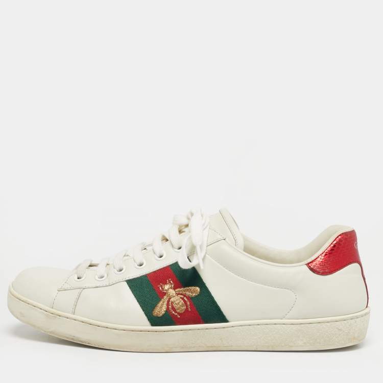 Gucci White Leather Sneakers Size 41