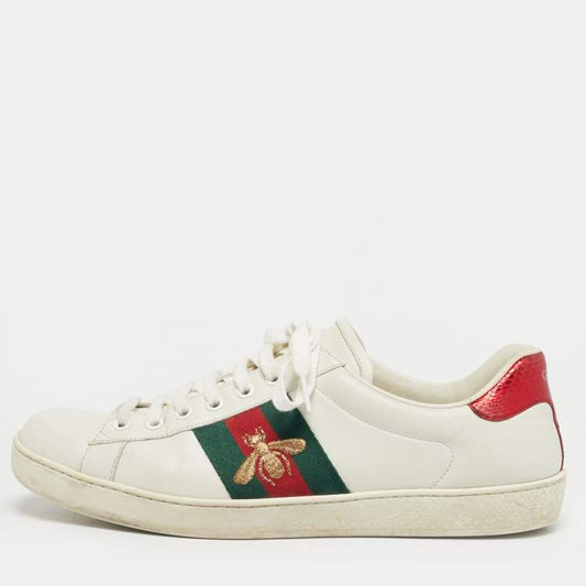 Gucci White Leather Sneakers Size 41