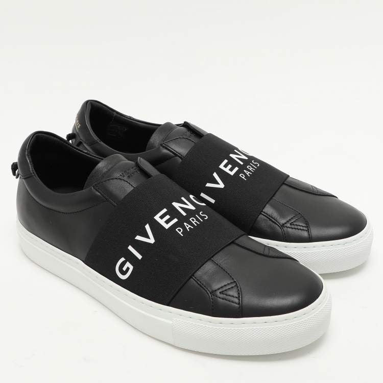 Givenchy Urban Street Black Leather Slip-On Sneakers – Size 41 – Brand New