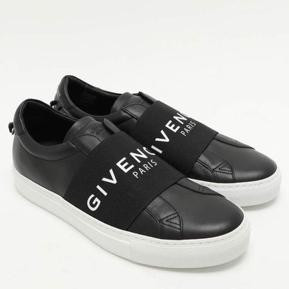 Givenchy Urban Street Black Leather Slip-On Sneakers – Size 41 – Brand New