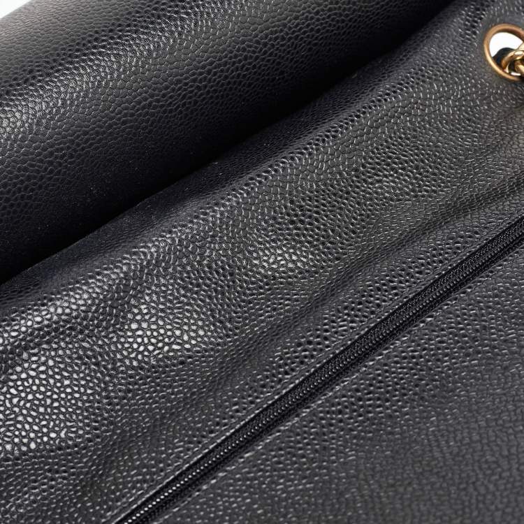 Chanel Jumbo Classic Double Flap Bag in Black Caviar Leather