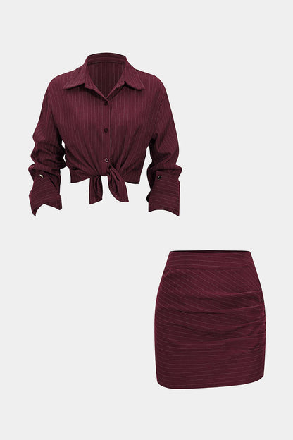 Aurora Ruched Power Skirt Set