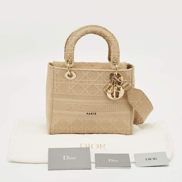 Dior Medium Lady D-Lite Tote in Beige