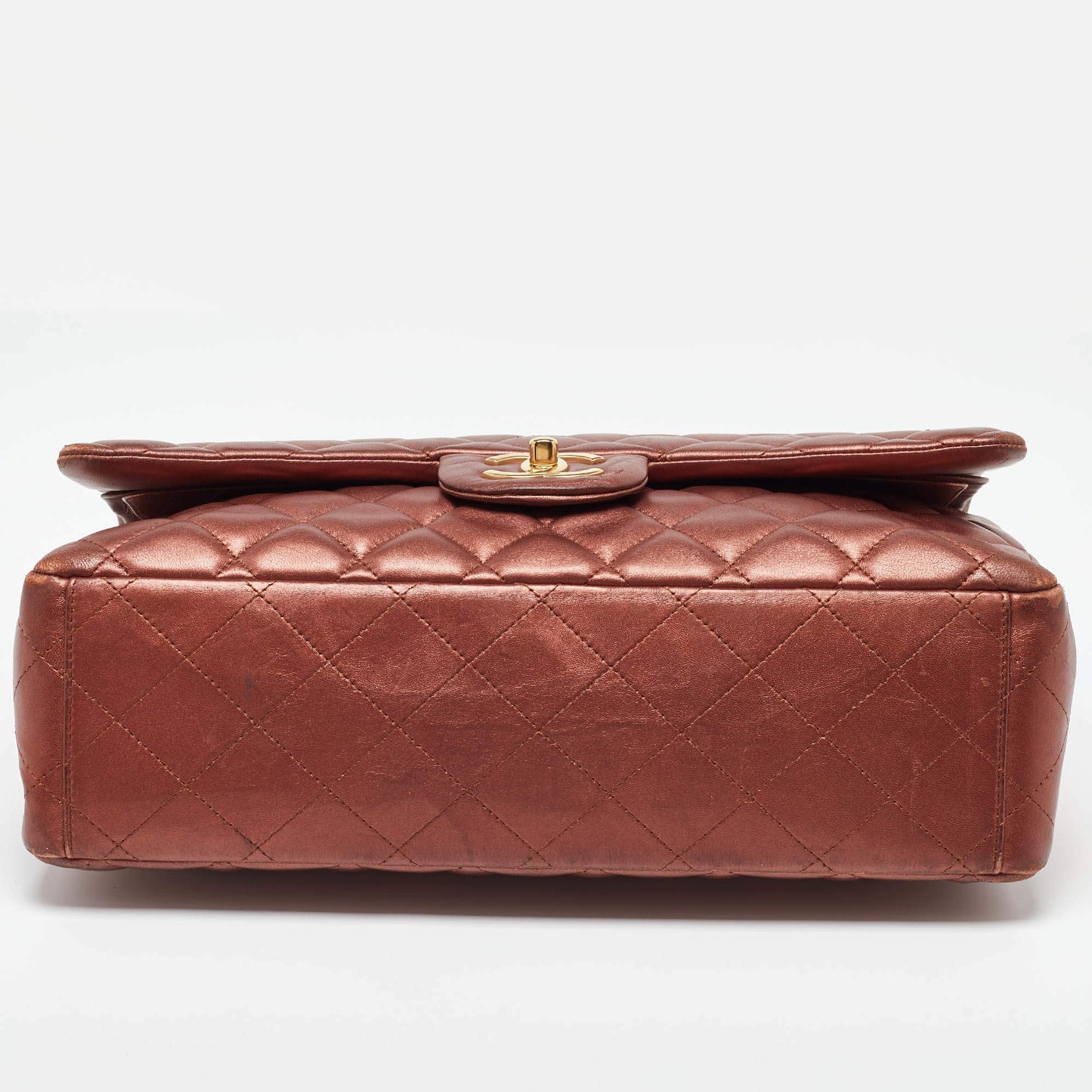 Chanel Copper Quilted Leather Maxi Classic Double Flap Bag – Rare Color
