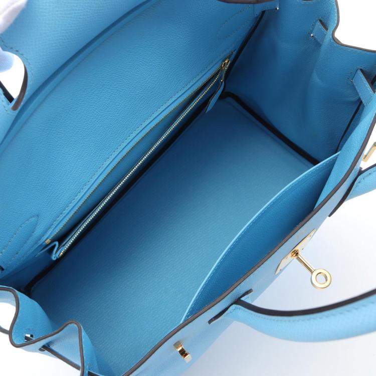 Hermès Birkin 30 Celeste Blue Epsom Leather with Gold Hardware