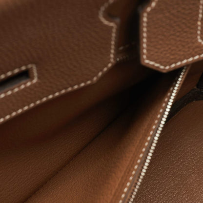 Hermes Birkin 30 Gold Togo Leather Palladium Finish Bag