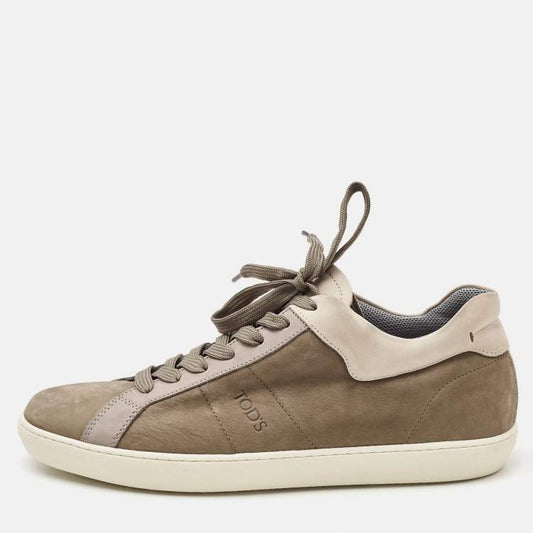 Tod’s Grey Nubuck Leather Low Top Sneakers - Size 44.5