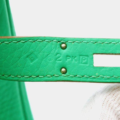 Hermès Birkin 35 Menthe Green Taurillon Clémence Leather Bag