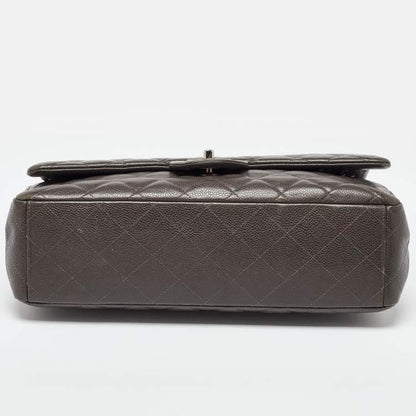 Chanel Grey Maxi Double Flap Bag – Classic Quilted XL