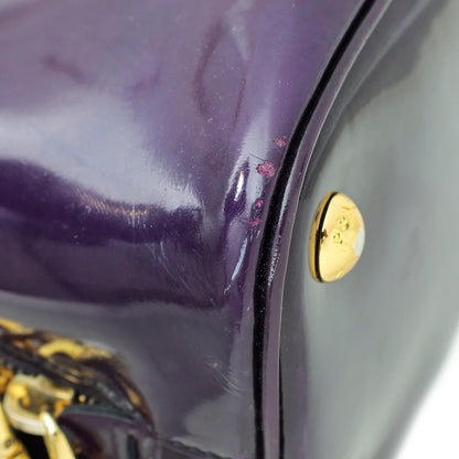 Prada Purple Vernice Leather Promenade Bag