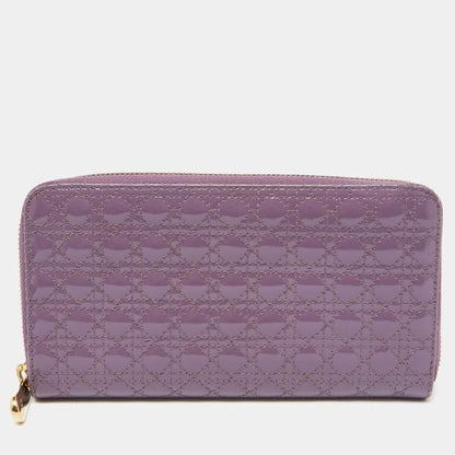 Dior Purple Lady Dior Zip Wallet
