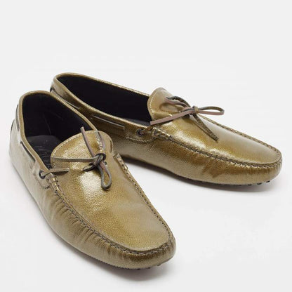 Tod’s Green Patent Leather Driver Loafers – Size 44.5