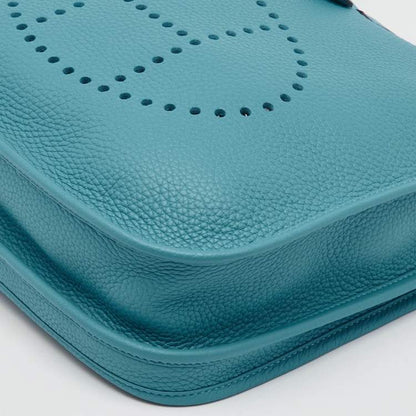 Hermès Evelyne III PM Bag in Turquoise Blue Togo Leather