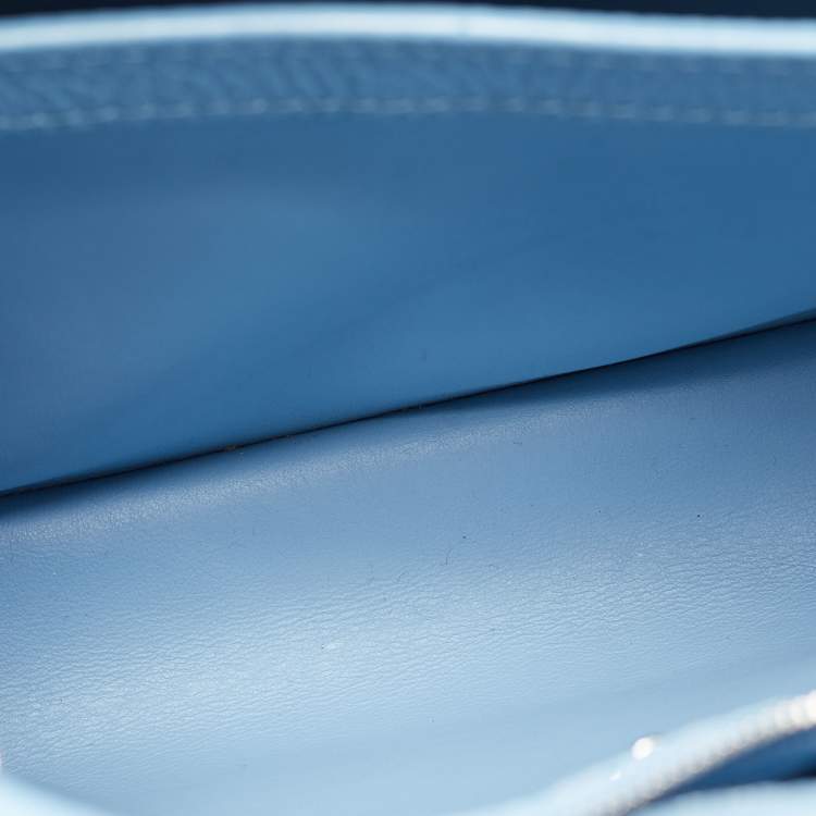 Louis Vuitton Blue Leather Satchel Bag Rare