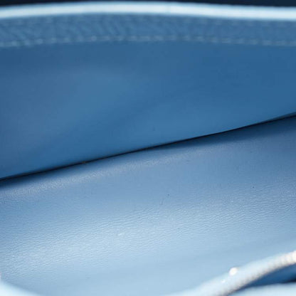 Louis Vuitton Blue Leather Satchel Bag Rare