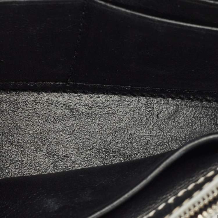 Balenciaga Silver Croc-Embossed Patent Leather Hourglass