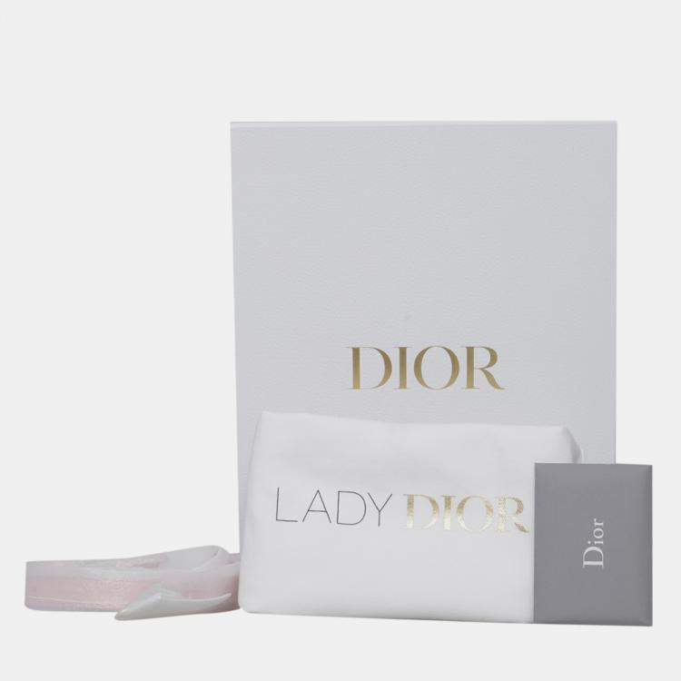Dior Small Lady Dior Melocoton Pink Pearl Lambskin –  Full Set