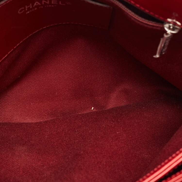 Chanel Red Patent Leather Large Just Mademoiselle Bag