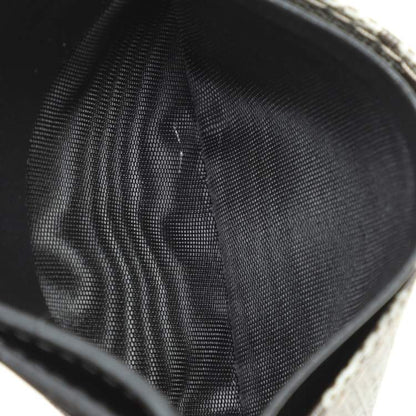 Gucci Black & Beige GG Supreme Canvas and Leather Card Holder