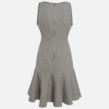 Ralph Lauren Houndstooth Wool Flounce Mini Dress – Size S – Brand New